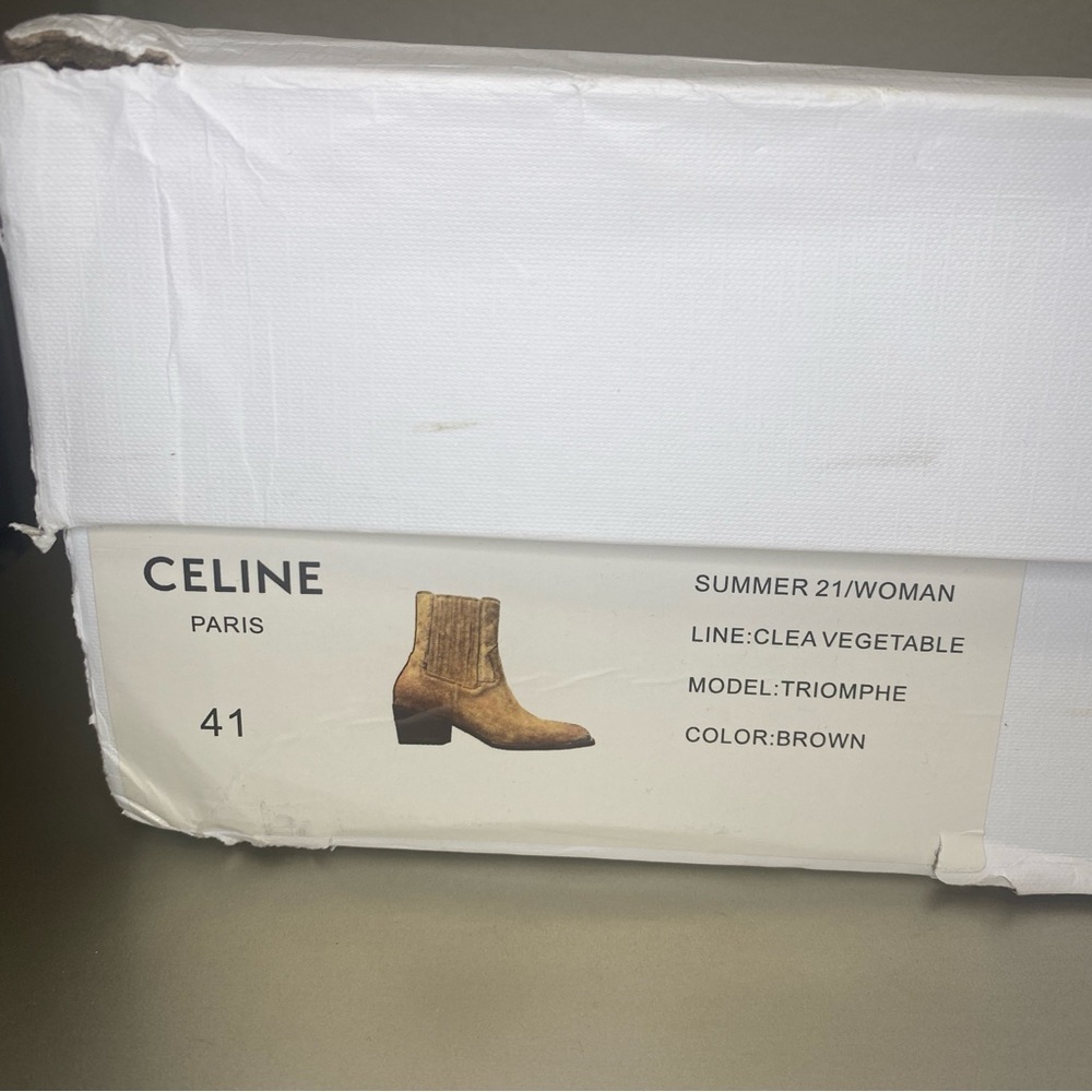 NIB CELINE TRIOMPHE CRUISER BOOTS CHELSEA BOOT IN SUEDE CALFSKIN - SIZE 41 - Picture 5 of 16